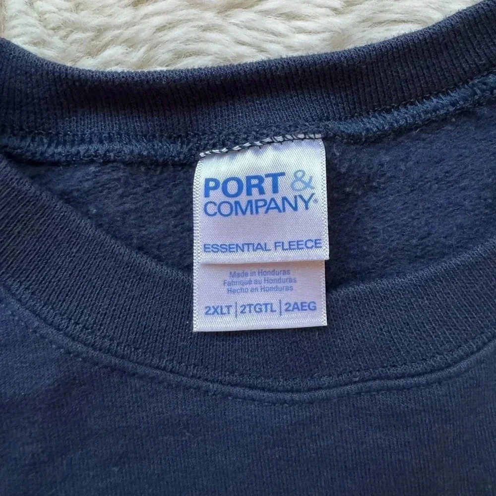 Port & Company Men’s blue long sleeve crew neck sweatshirt size 2XL